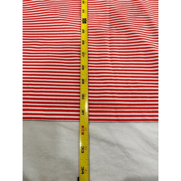 Tabasco Sport Polo Shirt Men's Size L Golf Wicking Short Sleeved Striped Orange - Picture 7 of 7